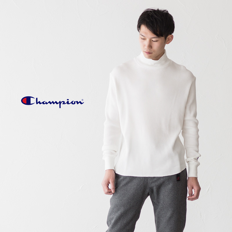 チャンピオン タートルネック ロングスリーブ Tシャツ C3-Q413 長袖