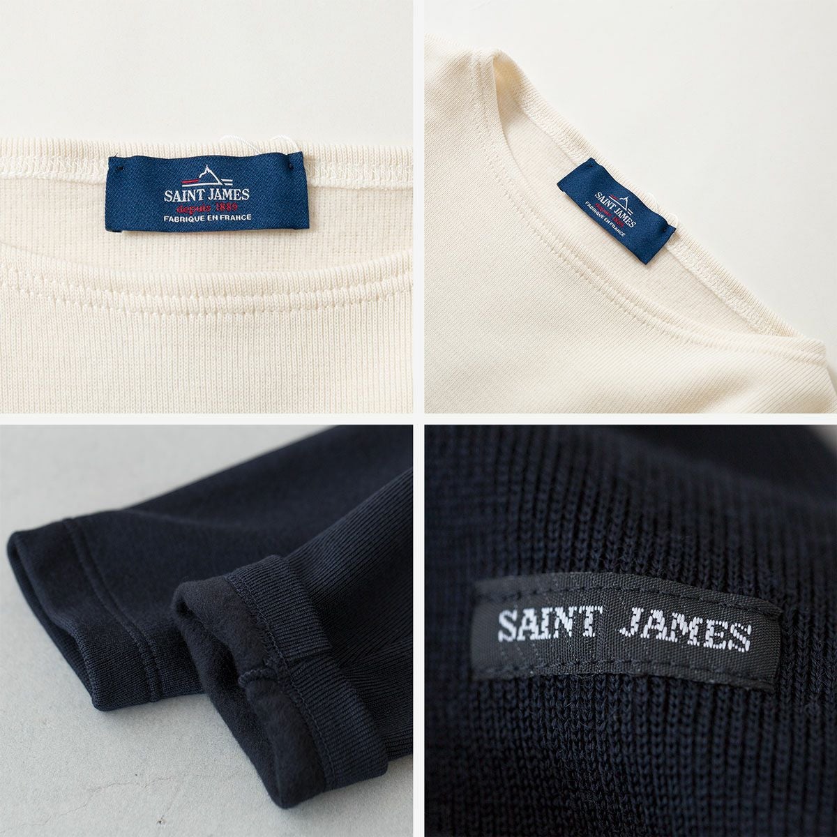 定価1.8万 SAINT JAMES ダブルフェイス ボートネック ニット T3 SAINT JAMES - 定価1.8万 SAINT JAMES ダブルフェイス ボートネック