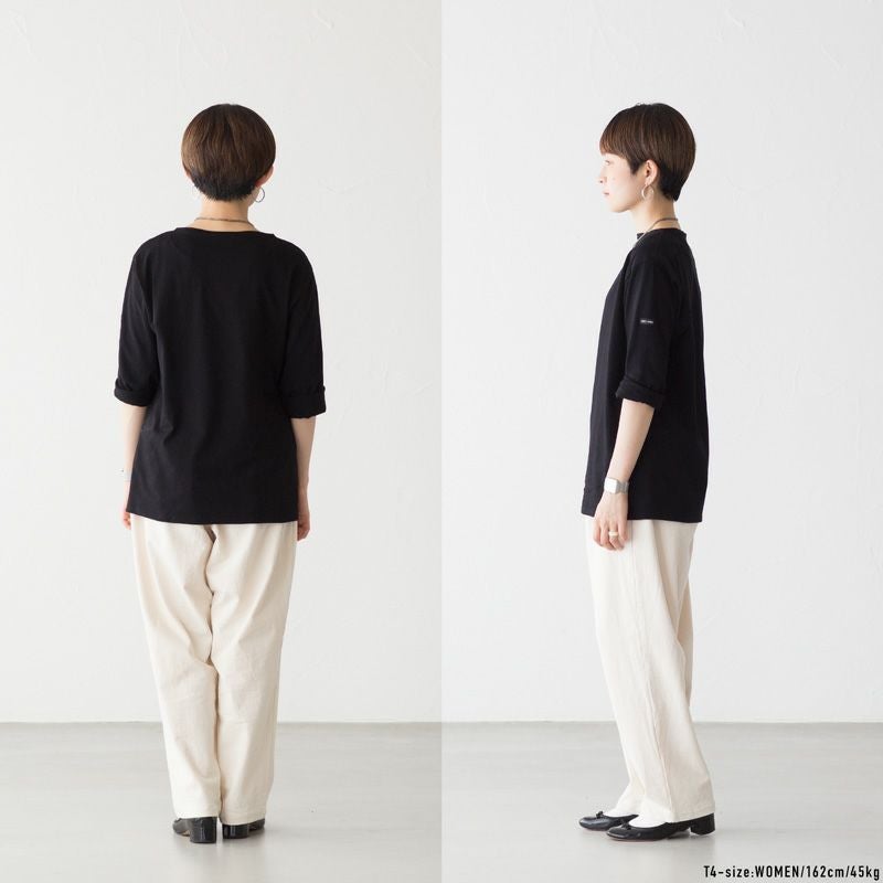 セントジェームス モーレ 七分袖 Tシャツ 無地/ソリッド 08JC183-1R