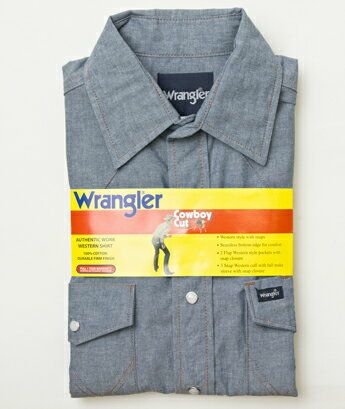 アメリカ直輸入 Wrangler ラングラー コットンシャンブレー ウエスタン