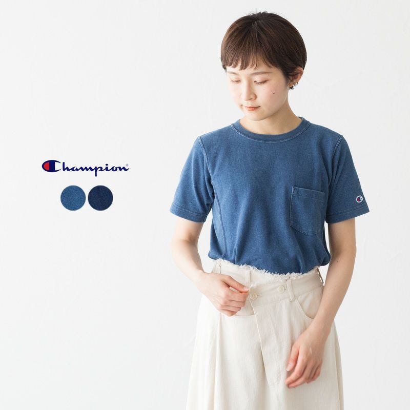 チャンピオン Tシャツ リバースウィーブ インディゴ Tシャツ Champion