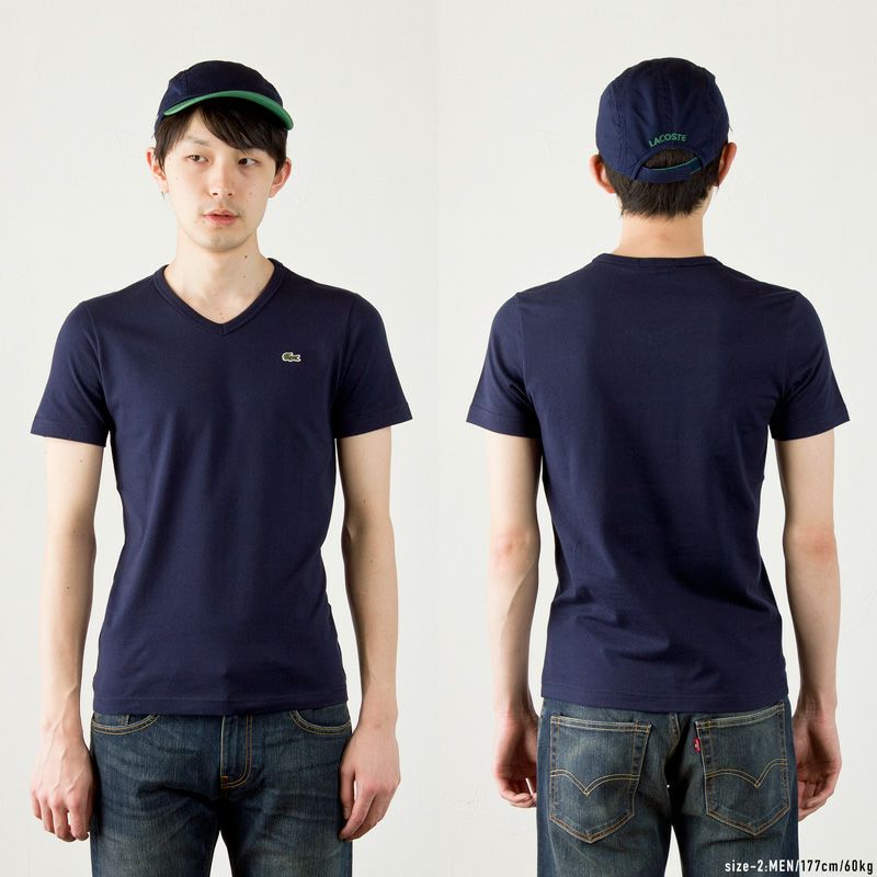 ラコステ 半袖 Vネック Tシャツ TH632E/TH632EL/TH632EM ネコポス可