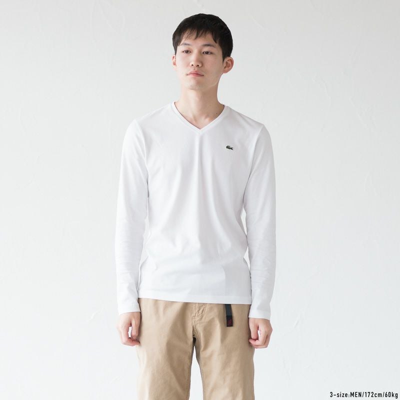 製造中止・日本製あり] ラコステ 長袖 丸首・V首 Tシャツ TH350EM