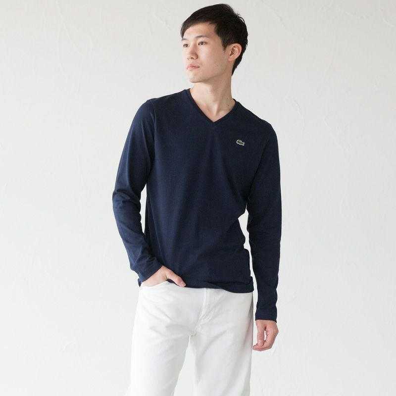 製造中止・日本製あり] ラコステ 長袖 丸首・V首 Tシャツ TH350EM