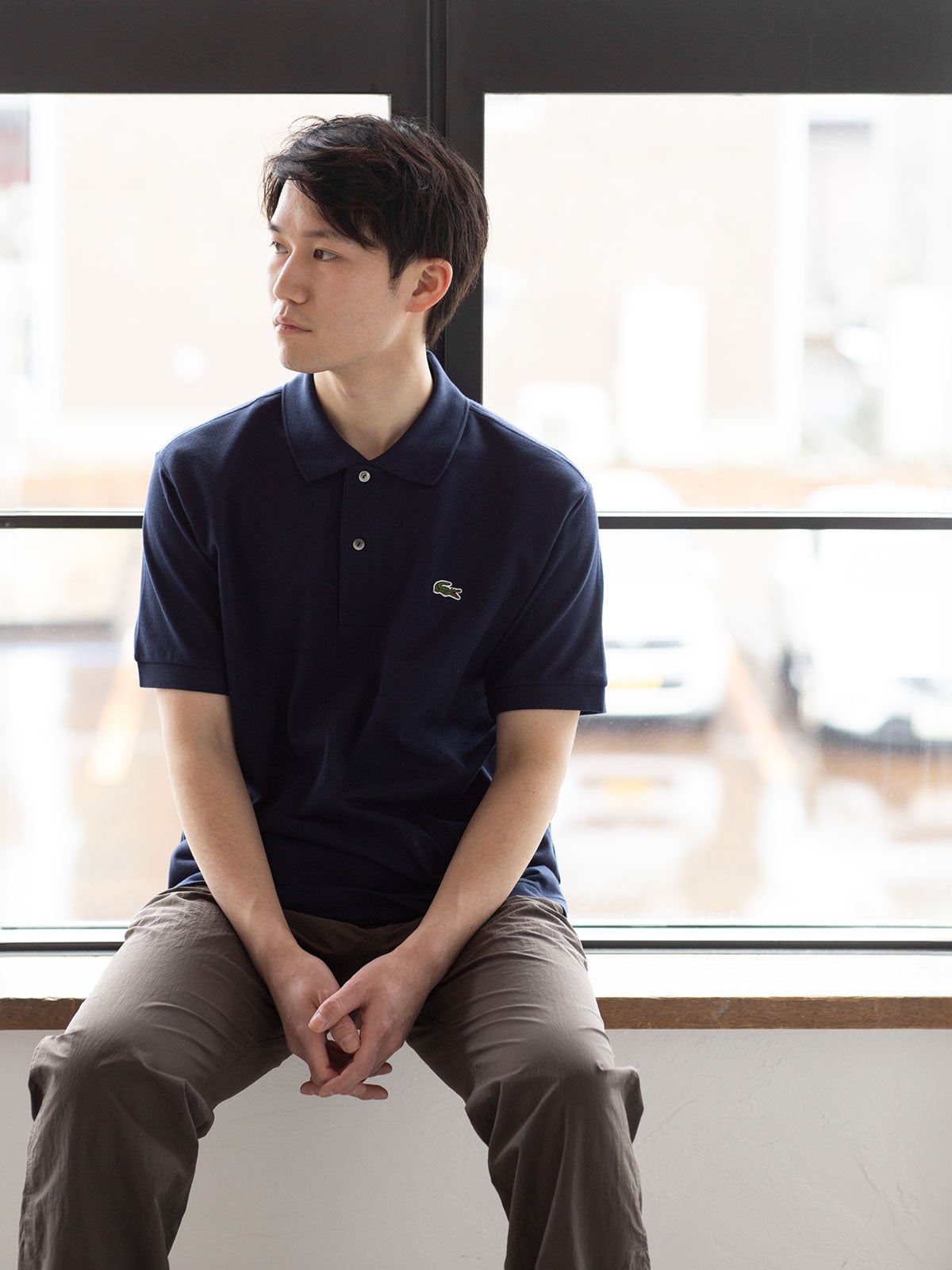 ラコステ 定番 ポロシャツ L1212 メンズ XS 2 ホワイト 白 日本製 LACOSTE（ラコステ） ポロシャツ 日本製 定番 半袖ポロ メンズ L1212
