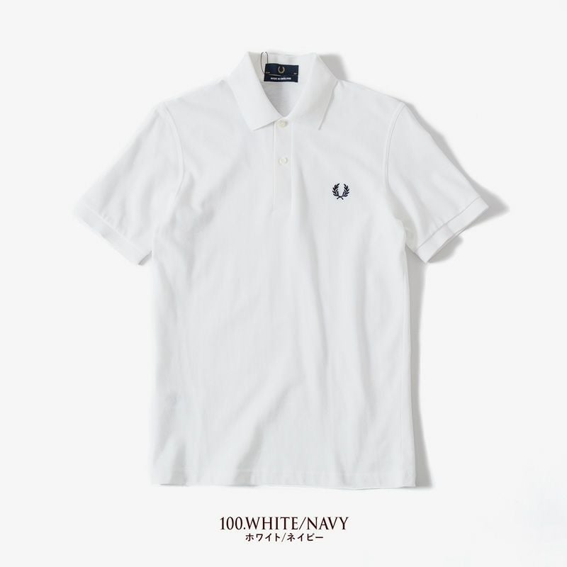 美品！フレッドペリー FRED PERRY M12 ポロシャツ　M 英国製　4白 FRED PERRY（フレッドペリー） ポロシャツ 英国製 半袖 メンズ M12