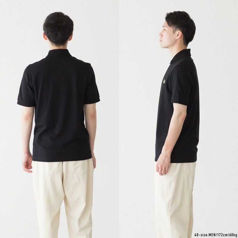 美品　英国製　フレッドペリー　ポロシャツ　半袖　36 S 黒　金 英国製 黒 金36 FRED PERRY フレッドペリー ポロシャツ S/M相当 - メルカリ