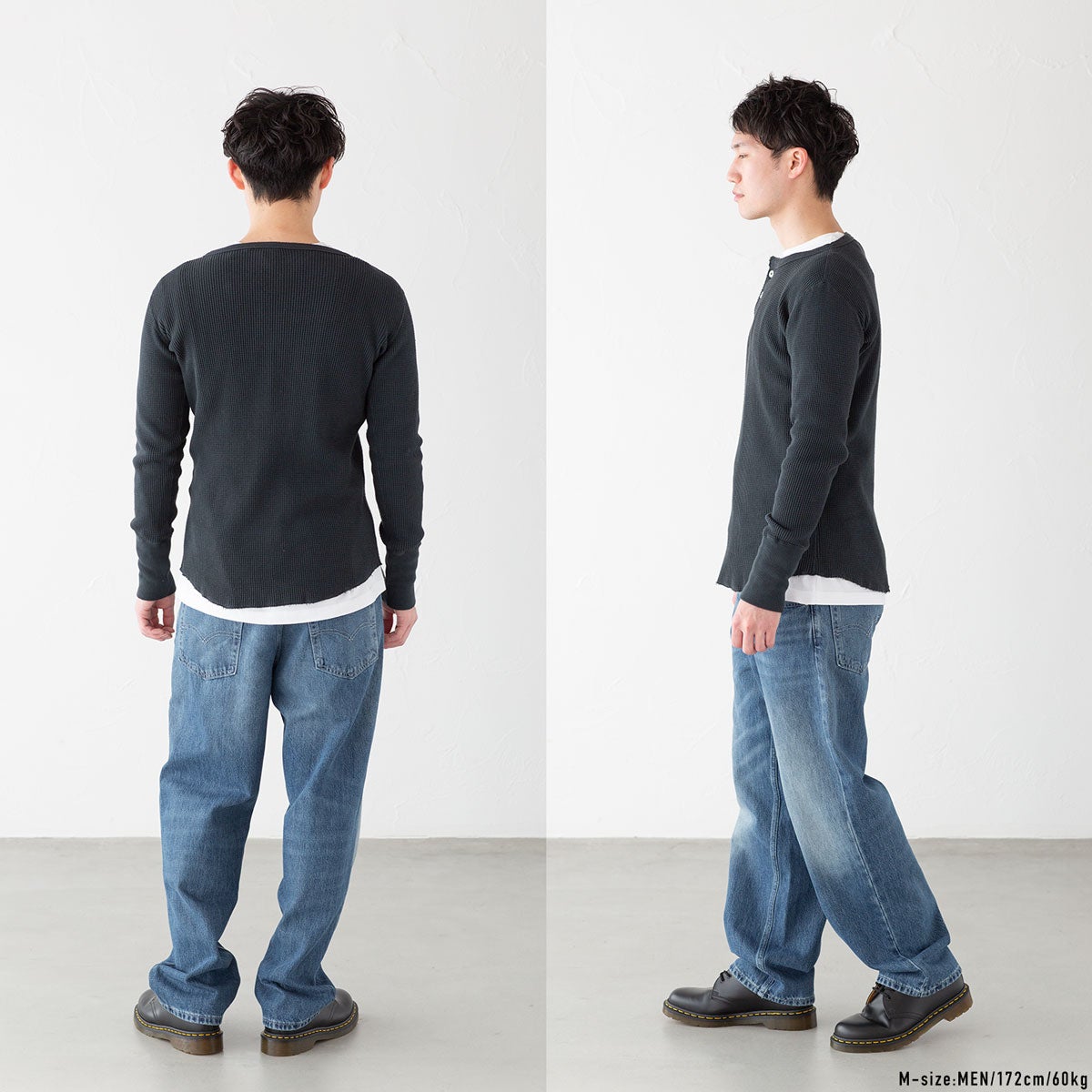 NEPS クラシック ワッフル ヘンリーネック Tシャツ N1302 CLASSIC