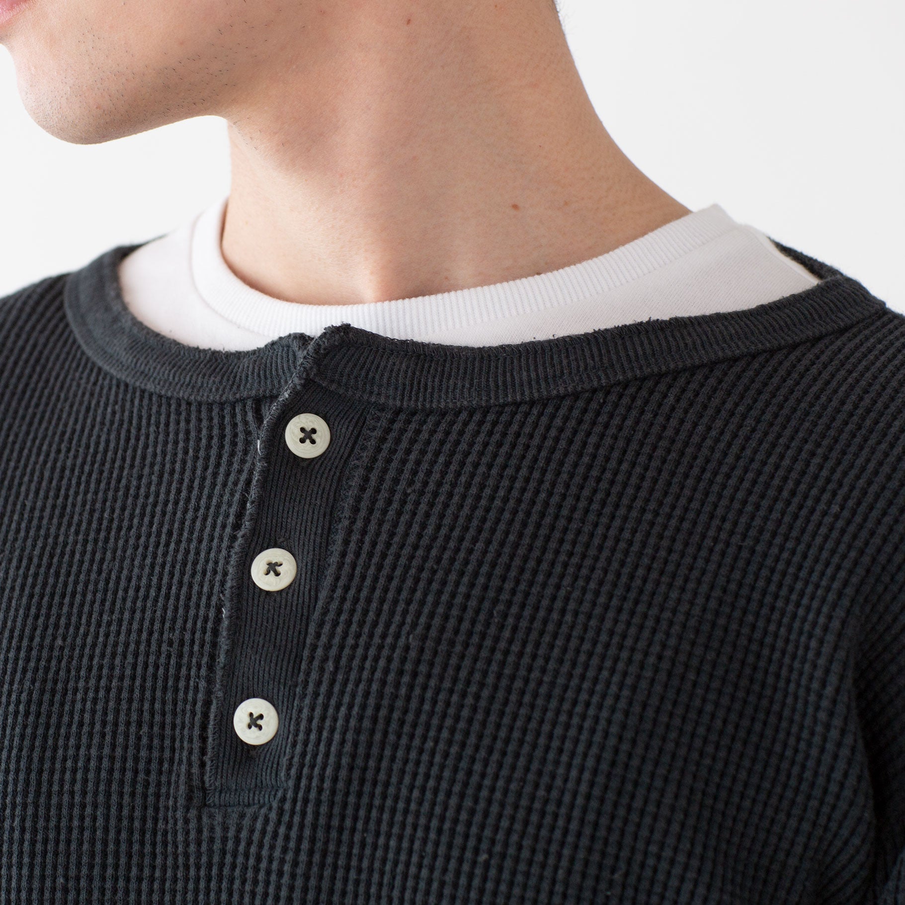 【Elanque】waffle henly neck / ワッフルヘンリー NEPS クラシック ワッフル ヘンリーネック Tシャツ N1302 CLASSIC