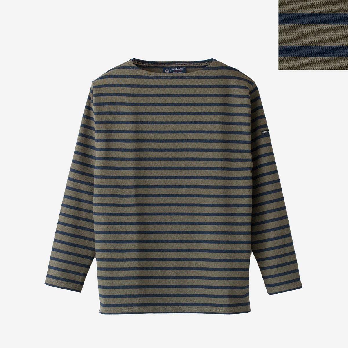 セントジェームス ウエッソン 寒色ボーダー SAINTJAMES OUESSANT