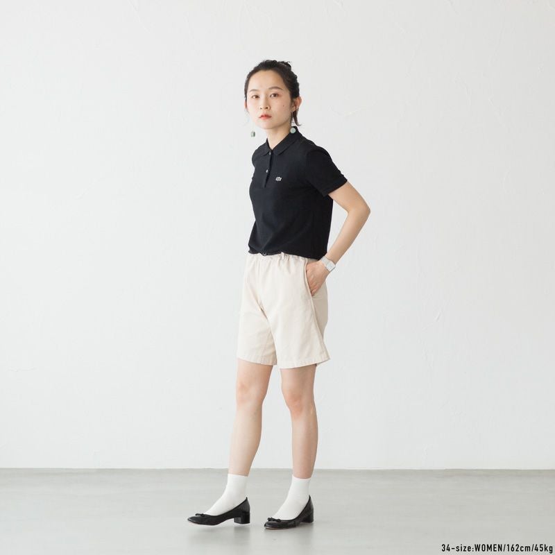 LACOSTE ウィメンズ クラシックフィット ポロシャツ ロゴ刺繍 白 34 ラコステ ウィメンズ クラシックフィット ポロシャツ PF7839M/PF7839L