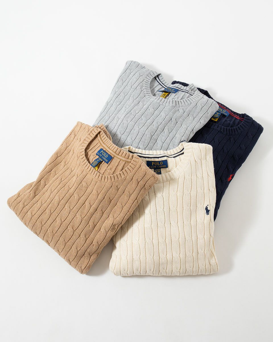 POLO LARPH LAURENレディースケーブル　ニットL POLO RALPH LAUREN（ポロ・ラルフローレン） ポロ ラルフローレン