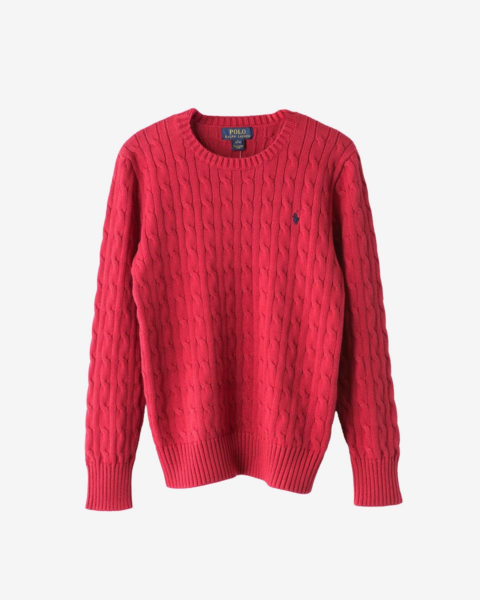 Polo Ralph Lauren レッド ケーブル編み セーター ポロ ラルフローレン ケーブル編み セーター POLO Ralph Lauren