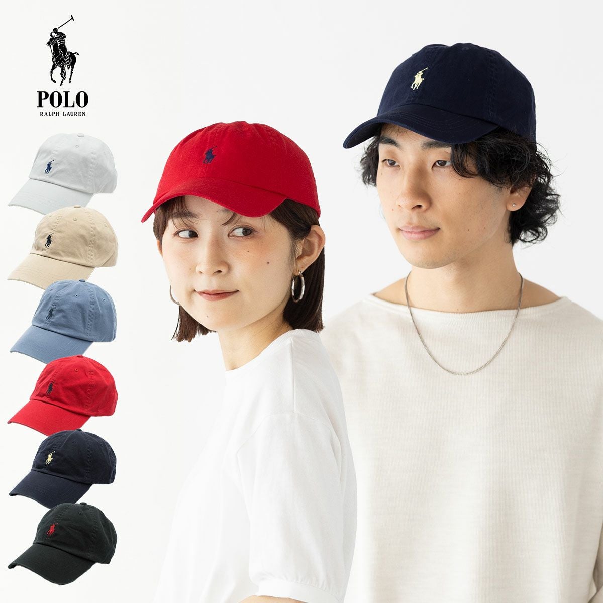 POLO RALPH LAUREN キャップ レザー 本革 刺繍 レディース] ラルフローレン ロゴ刺繍 キャップ レザーストラップ