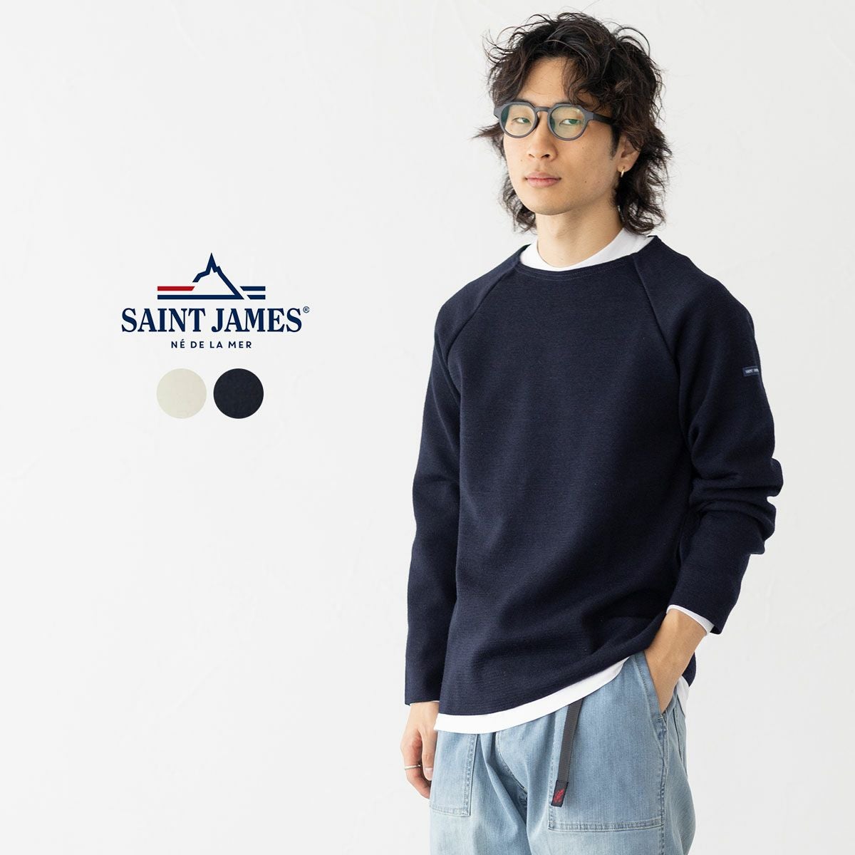 日本正規品 セントジェームス セーター ラグラン ウール ウエッソン