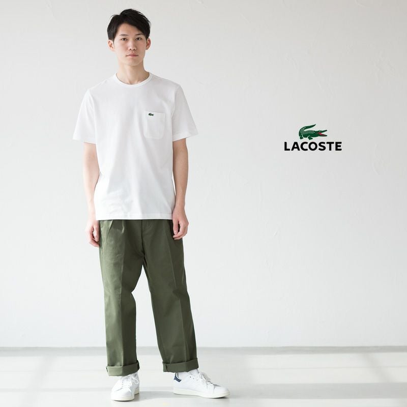 製造中止・日本製あり] ラコステ 半袖 クルーネック ポケット付き T