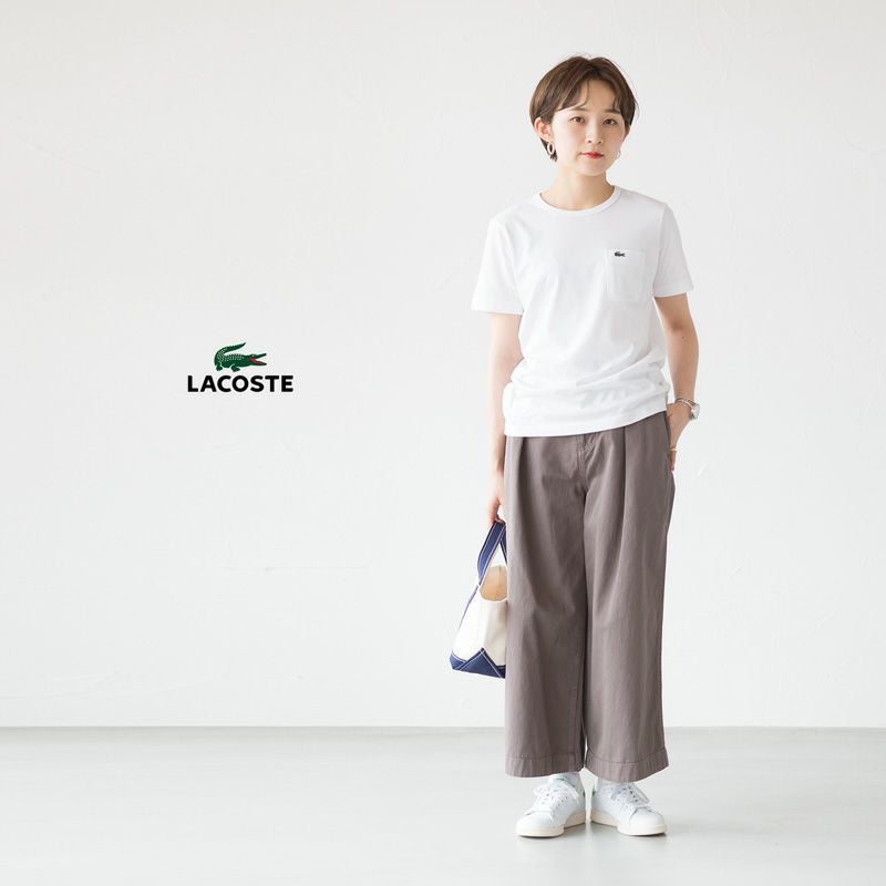 製造中止・日本製あり] ラコステ 半袖 クルーネック ポケット付き T