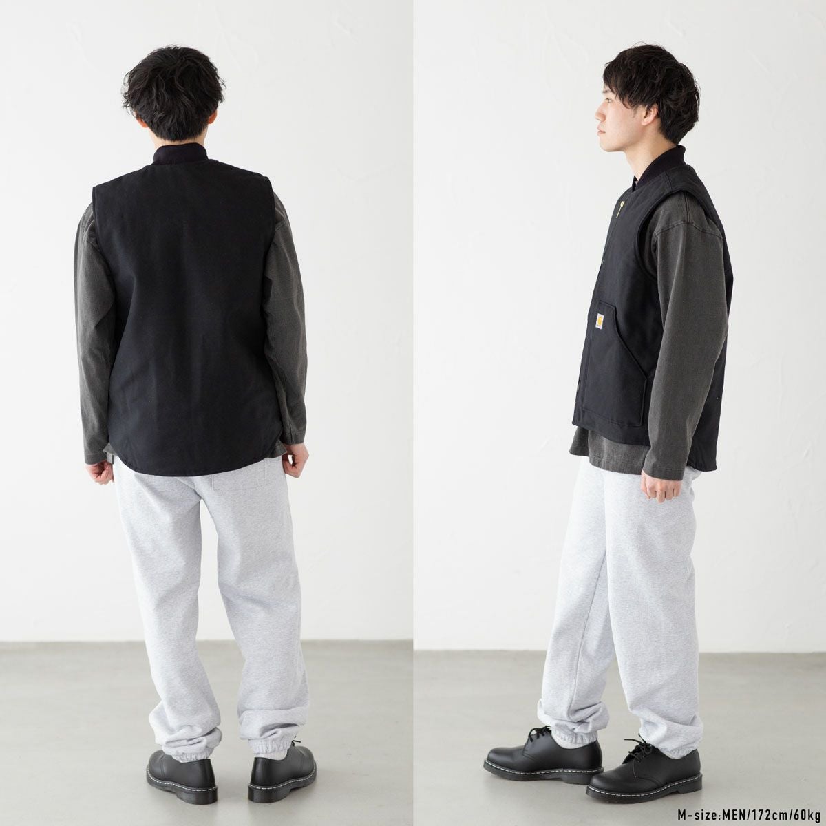 Carhartt ブラウン ダックベスト　キルティング中綿M相当 Carhartt（カーハート） ベスト リラックスフィット ダック ワーク