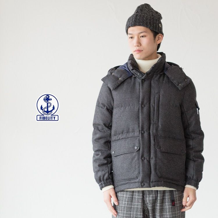 20%OFF】フィデリティ ヘリンボーン ウール ダウンジャケット FIDELITY