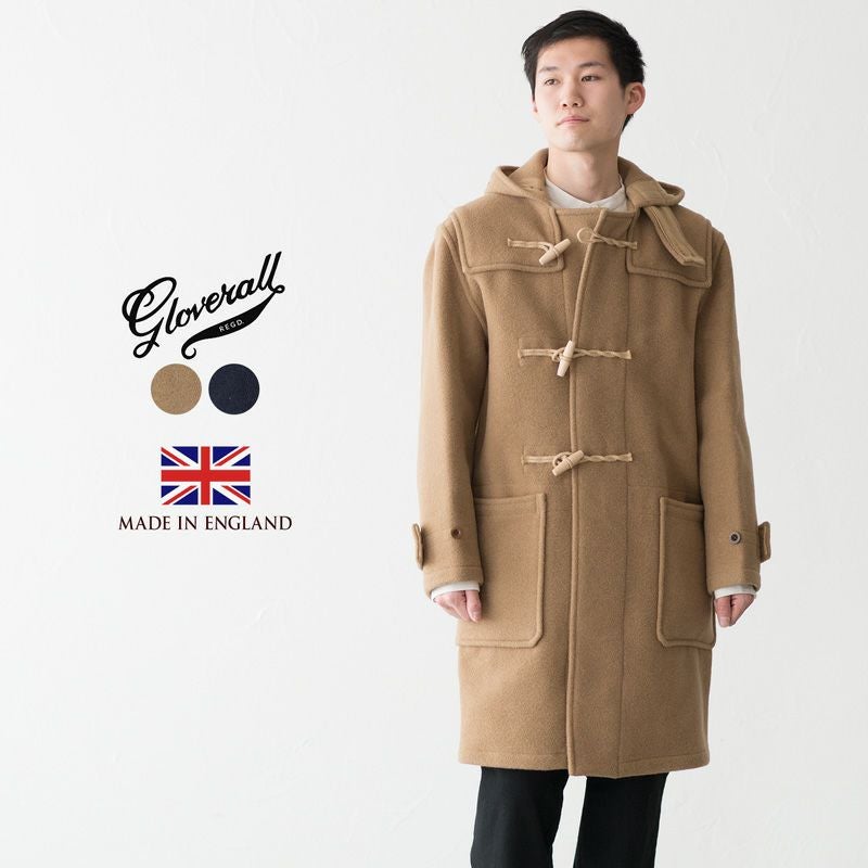 ✨極美品✨グローバーオール ダッフルコート チェック モンティ 英国製 ネイビー Gloverall（グローバーオール） ダッフルコート ユニオンジャック