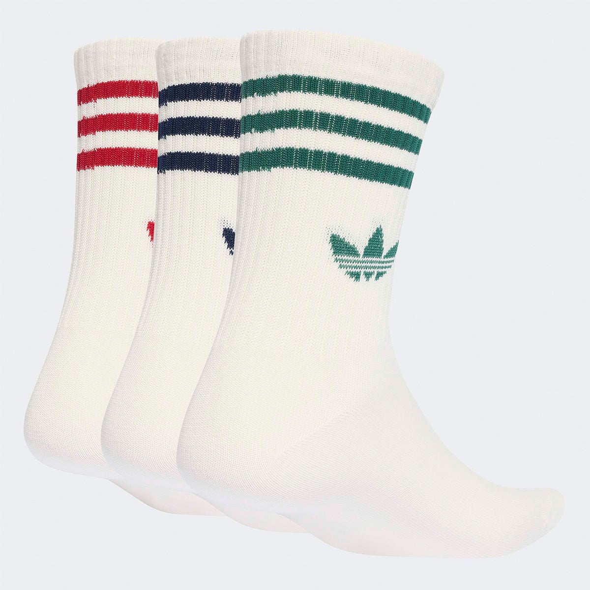 アディダス 靴下 3ストライプ クルー ソックス 3足組 MLT15 adidas
