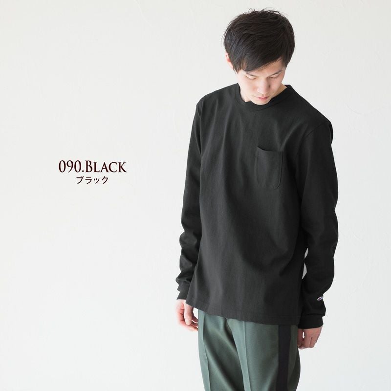 チャンピオン T1011 ポケット付き ロングスリーブ Tシャツ C5-P401