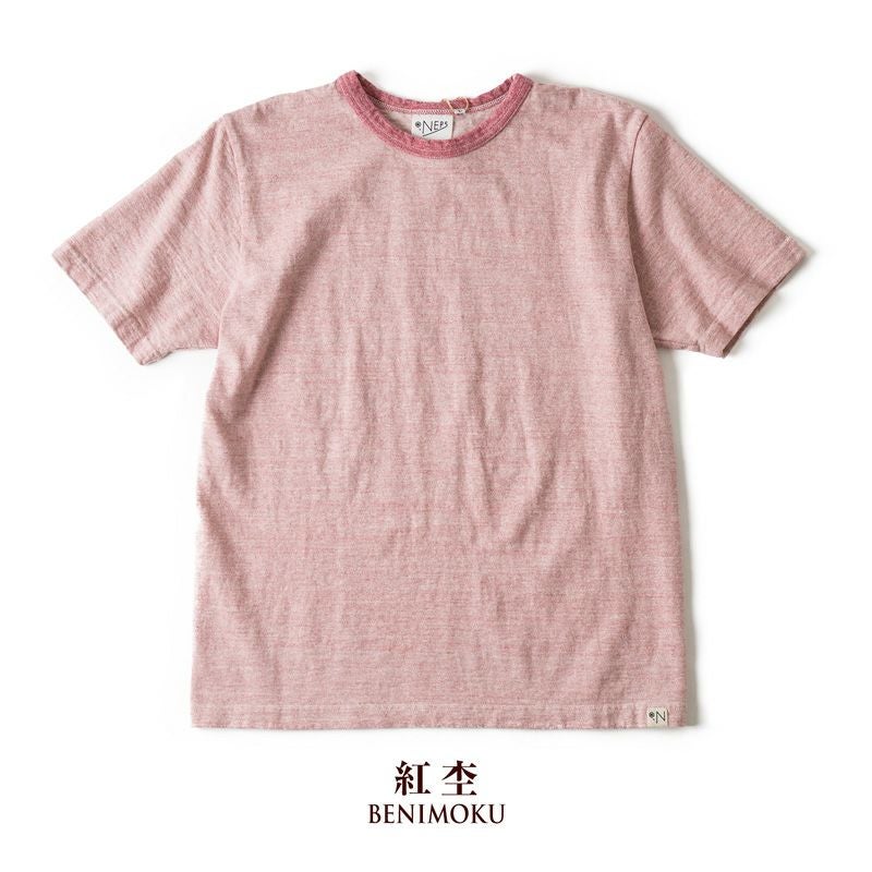 NEPS カラー杢 吊り編み リンガーTシャツ 半袖 ネップス｜ココチヤ