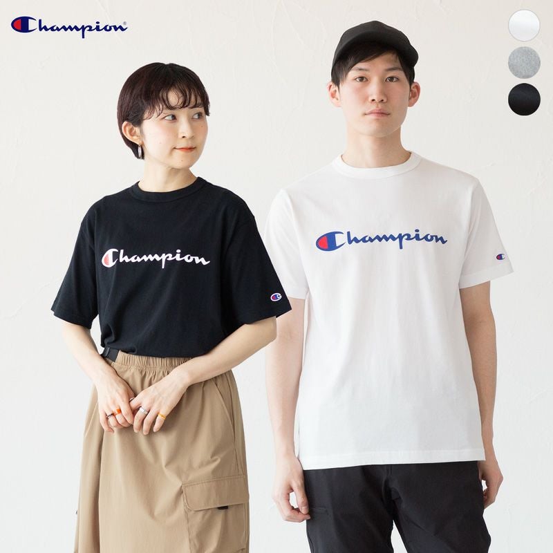 20%OFF チャンピオン ベーシック Tシャツ C3-P302 スクリプトロゴ 筆記