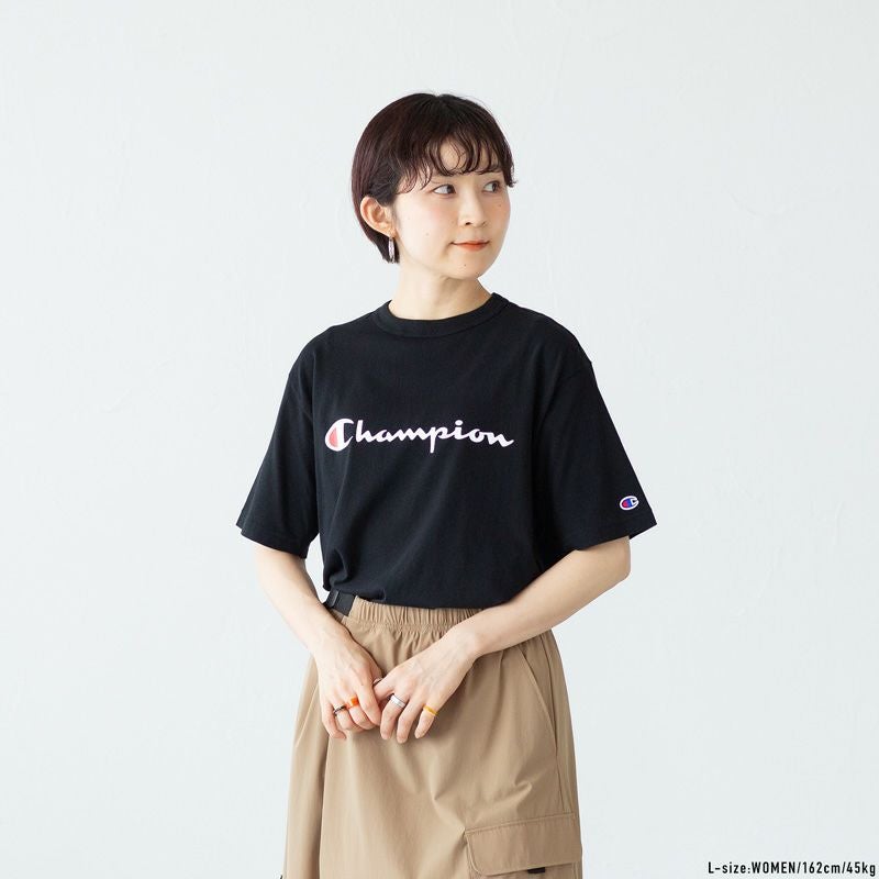20%OFF チャンピオン ベーシック Tシャツ C3-P302 スクリプトロゴ 筆記