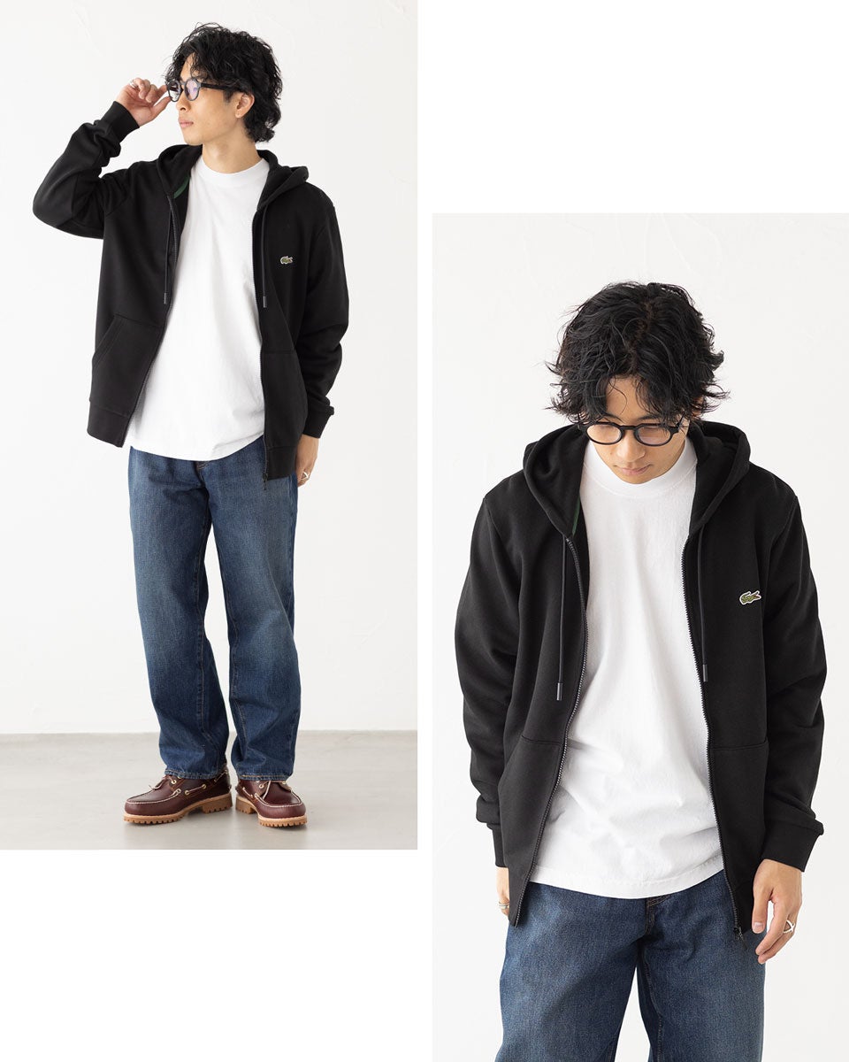 ラコステ ジップパーカー LACOSTE エッセンシャル ジップスウェット