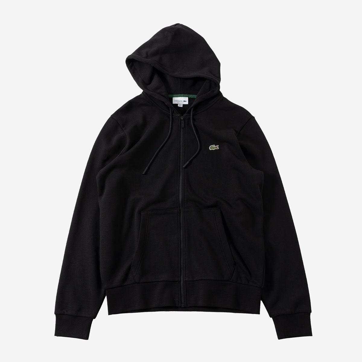 TTMラコステ フード付き ジップアップ ブルゾン ブラック ラコステ ジップパーカー LACOSTE エッセンシャル ジップスウェット