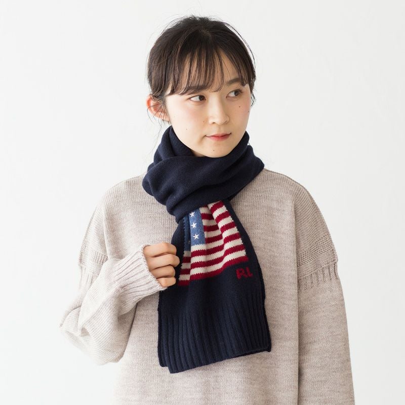 ポロラルフローレン POLO RALPH LAUREN ロングマフラー Big Pony ウール マフラー WAPOSCV0J320358