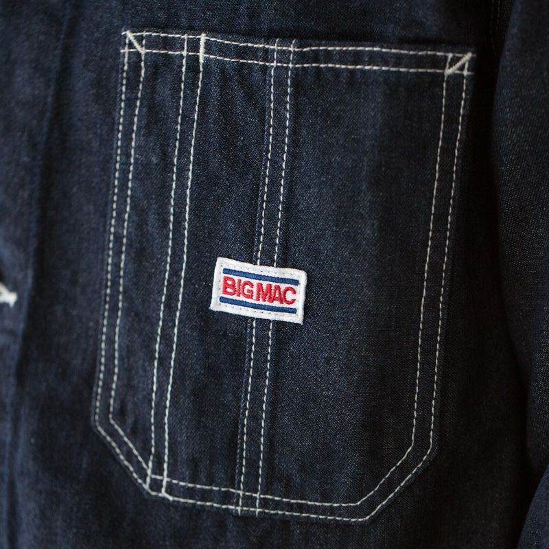 BIG MAC デニムカバーオールジャケット L BIG MAC(ビッグマック) DENIM COVERALL デニムカバーオール メンズ