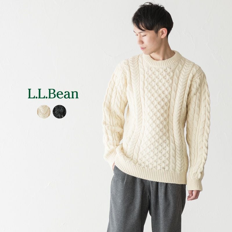 ふらすこページ エルエルビーン アイリッシュ フィッシャーマンズ セーター クルー