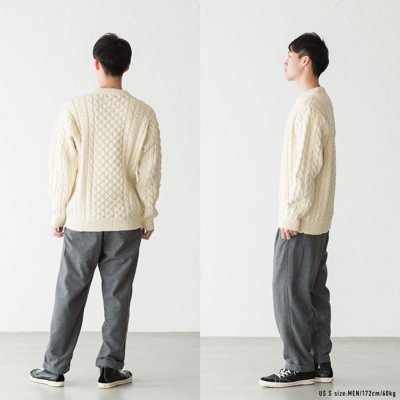 ふらすこページ エルエルビーン アイリッシュ フィッシャーマンズ セーター クルー