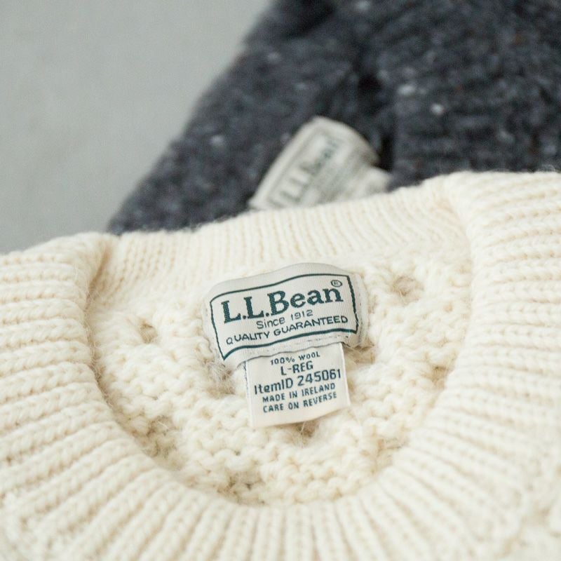 ふらすこページ エルエルビーン アイリッシュ フィッシャーマンズ セーター クルー