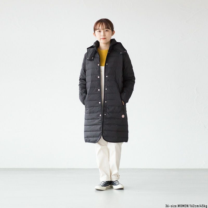 美品 バンソンエミレイユ ステッチレスダウンノーカラーコート ダウンジャケット ステッチレス ダウンコート Vincent et Mireille（バンソン エ