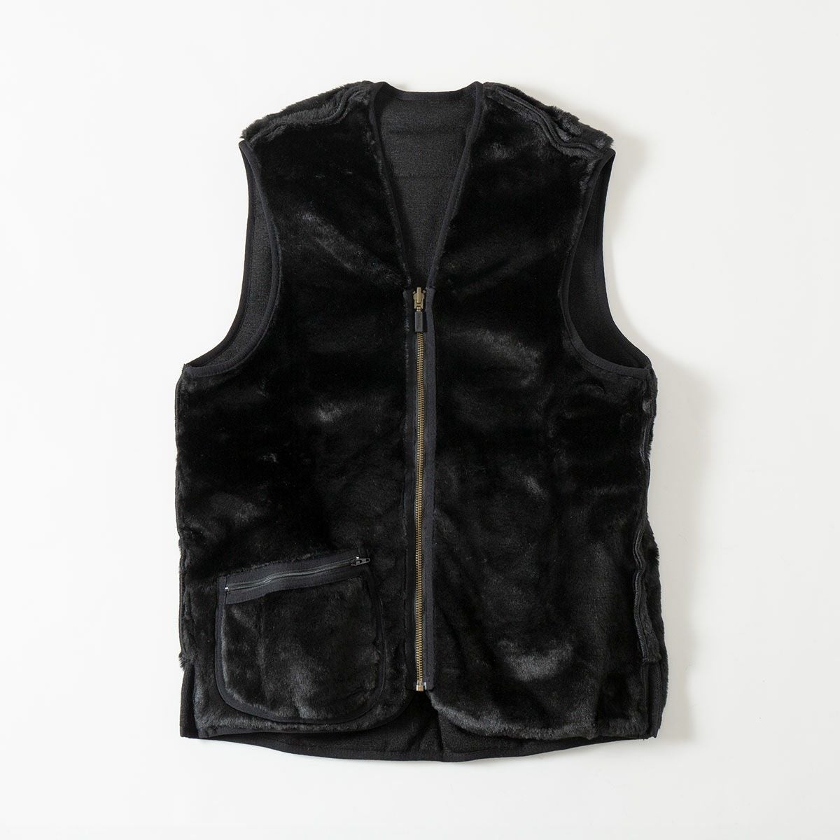 【Barbour】フロントジップ ファー ライナー ベスト BLACK40 Barbour（バブアー） フロントジップ ファー ライナー ベスト