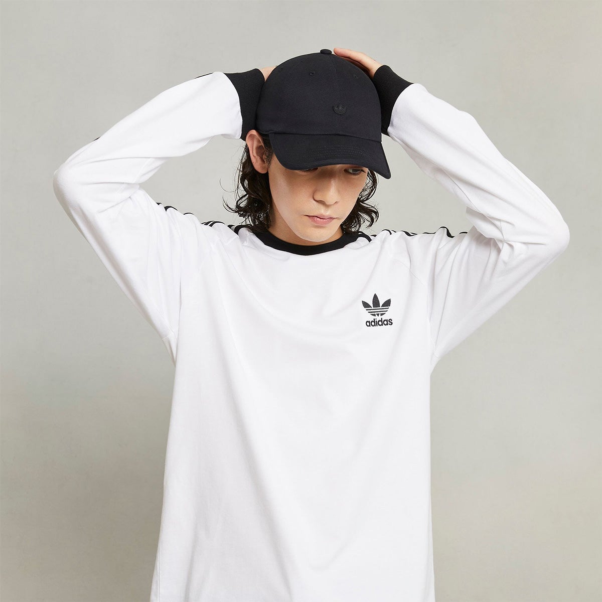 アディダス Tシャツ スリーストライプス ロングスリーブ adidas
