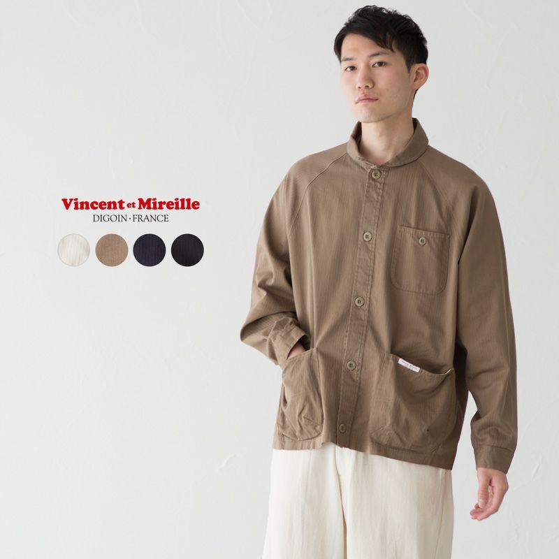 Vincent et Mireille 36 ベージュ　新品タグ付き レディース＆メンズサイズ] ヴァンソンエミレイユ ショールカラー