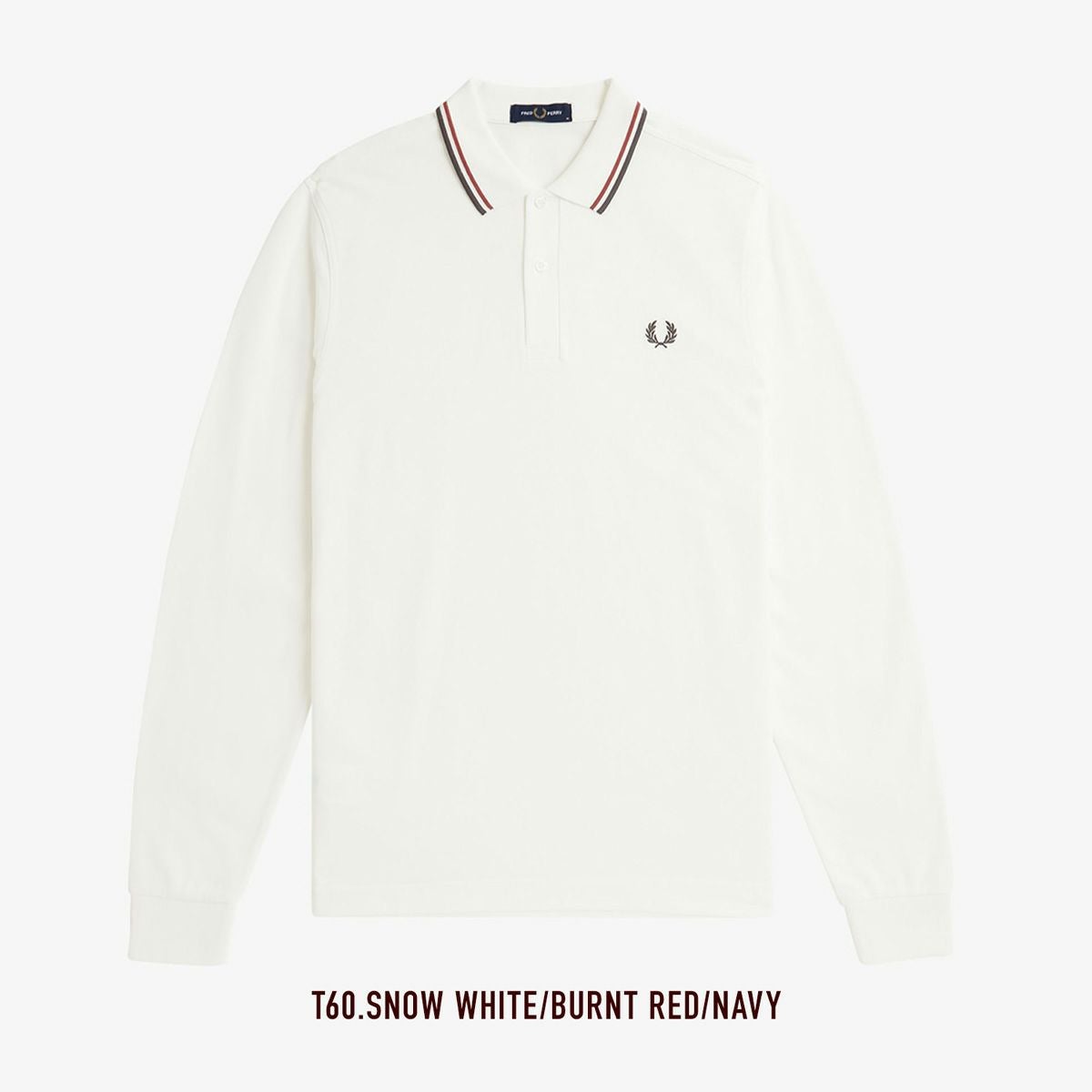 FRED PERRYフレッドペリー 長袖ポロシャツ　レディース　M ホワイト　白 フレッドペリー 長袖 ポロシャツ FRED PERRY M3636 メンズ レディース