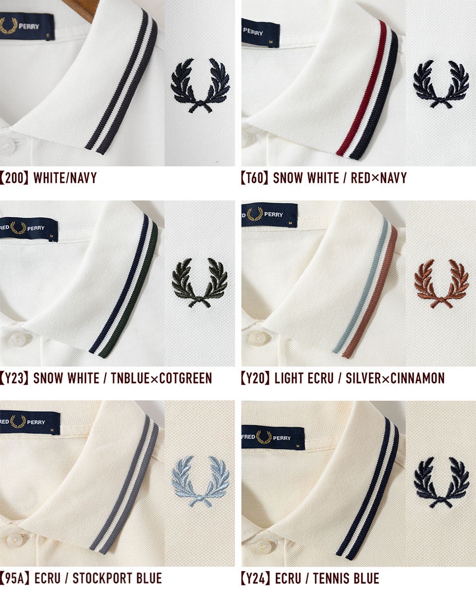 FRED PERRY ポロシャツ M3600 ブラック×ホワイト Lサイズ FRED PERRY（フレッドペリー） ポロシャツ M3600 ツイン ティップド