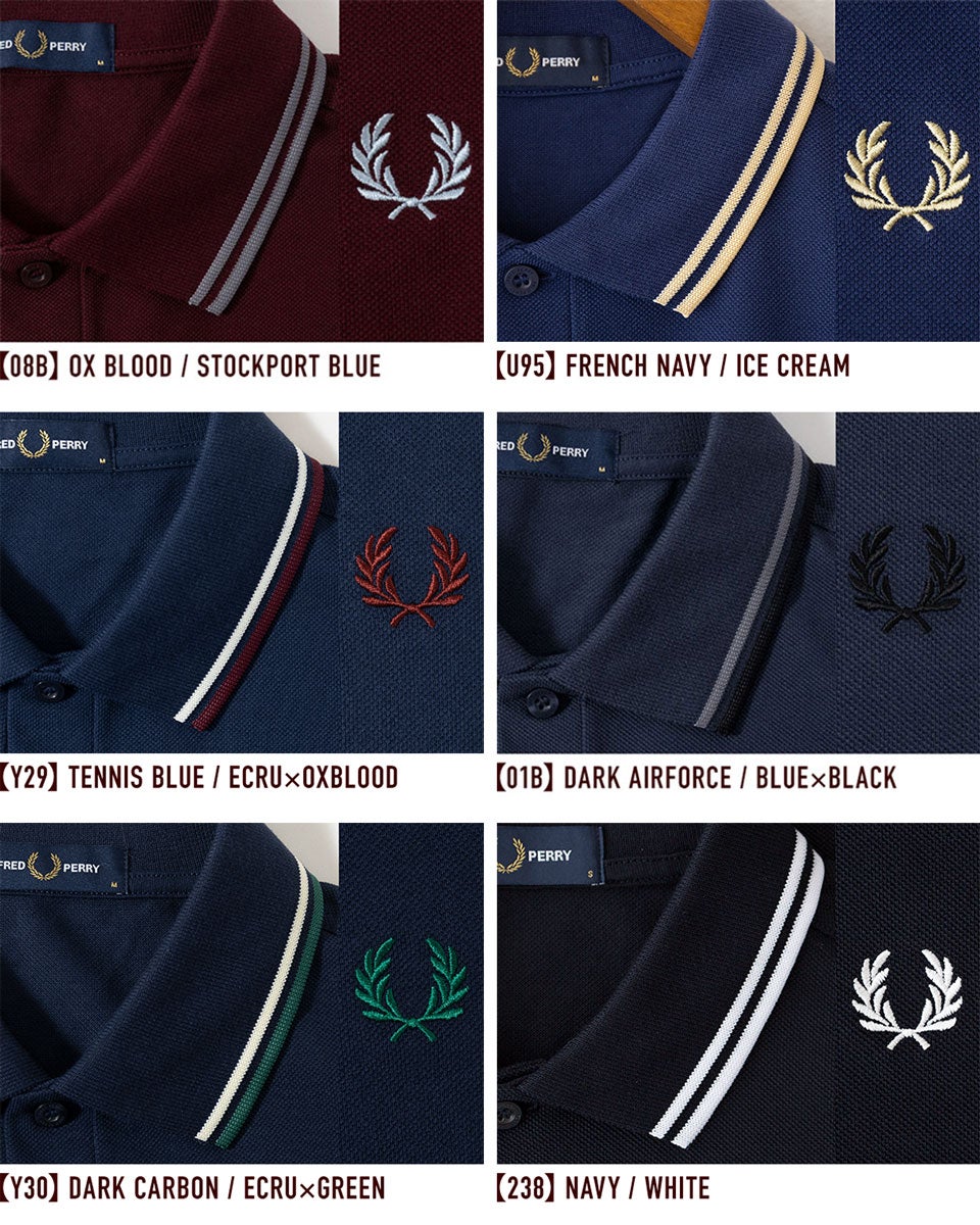 フレッドペリー ポロシャツ M3600 ティップラインポロ FRED PERRY