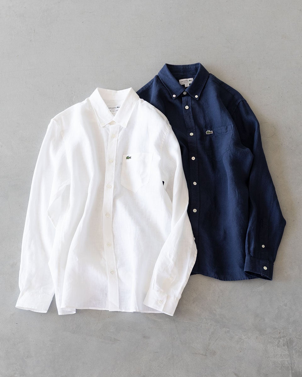 ラコステ LACOSTE リネン ボタンダウン シャツ CH5667/CH2188 メンズ