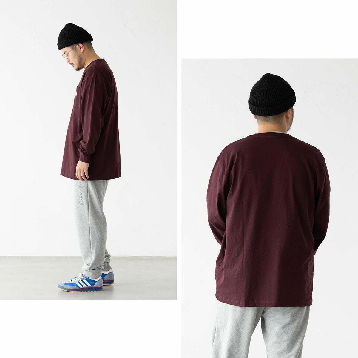 カーハート ルーズ フィット ヘビーウエイト ロングスリーブ Tシャツ