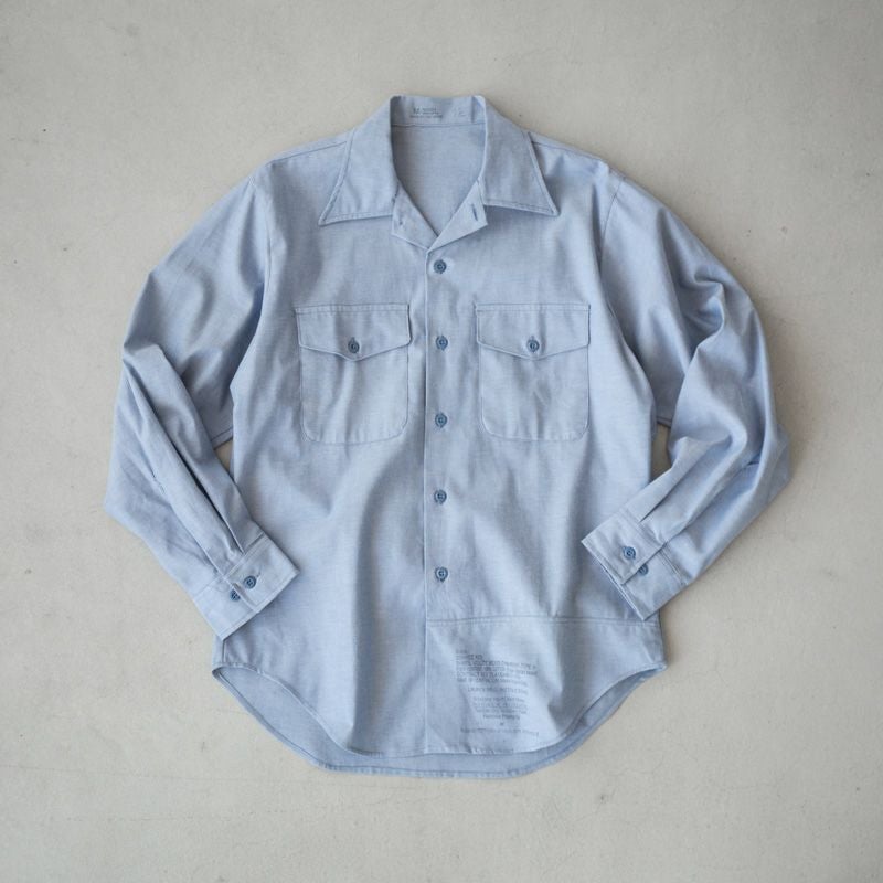 着丈リメイク】アメリカ軍 US.NAVY シャンブレーシャツ '90s デッド