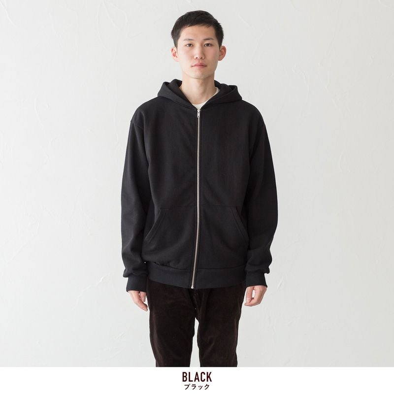 Los angeles apparel 14oz ジップフーディ　ジップパーカー LOS ANGELES APPAREL（ロサンゼルスアパレル） パーカー ジップアップ