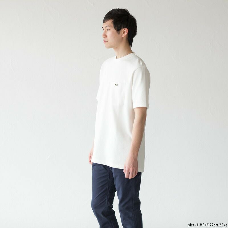 ラコステ 鹿の子 ポケット Tシャツ LACOSTE メンズ 半袖 ワンポイント