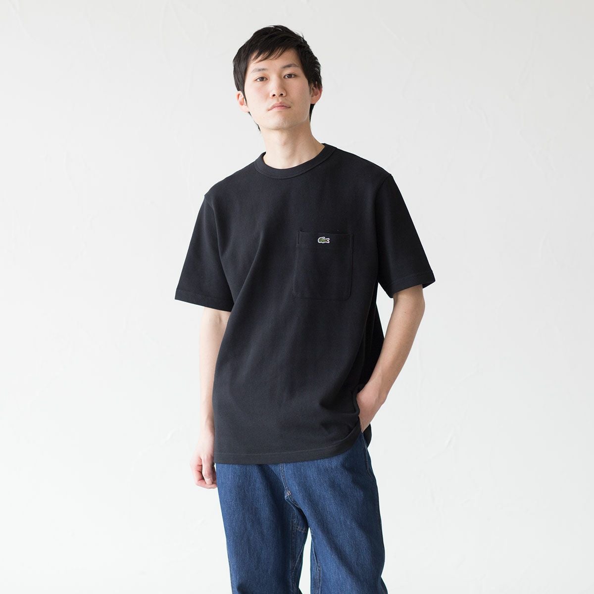 ラコステ 鹿の子 ポケット Tシャツ LACOSTE メンズ 半袖 ワンポイント