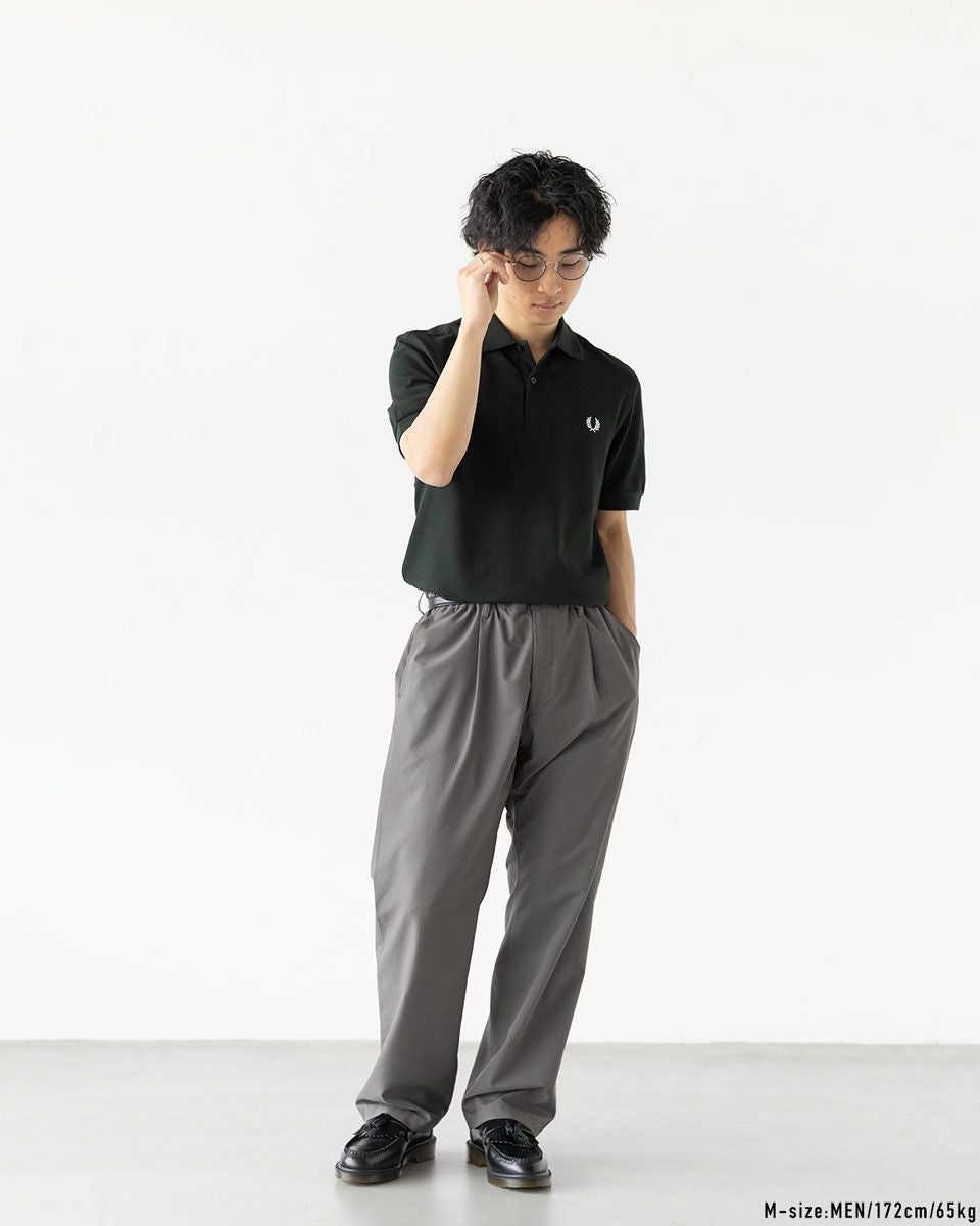 ★スナップボタン★ FRED PERRY 長袖 ポロシャツ XL相当 日本製 黒 ☆スナップボタン☆ FRED PERRY 長袖 ポロシャツ XL相当 日本製 黒